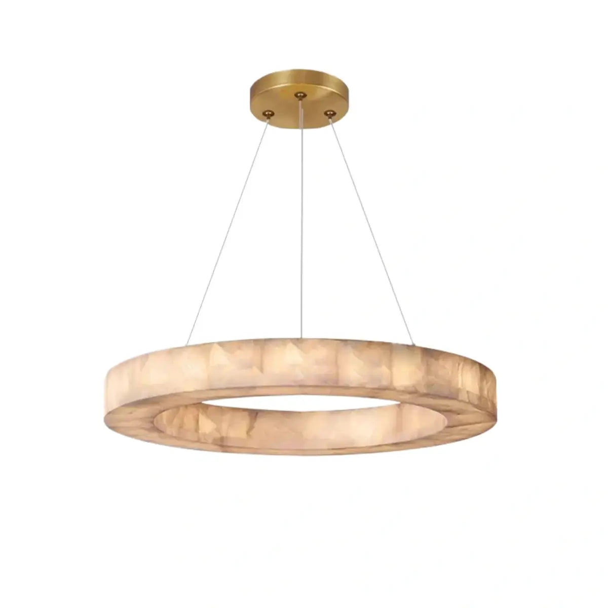 Alba Modern Alabaster Ring Chandelier